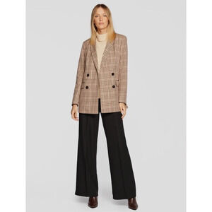 Scotch & Soda Amsterdam Women's Double Breasted Plaid Explorer Blazer Coat - M